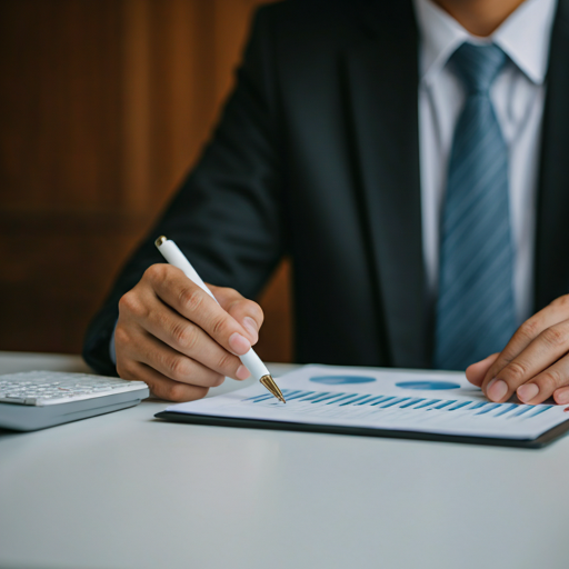 Financial advisor analyzing data
